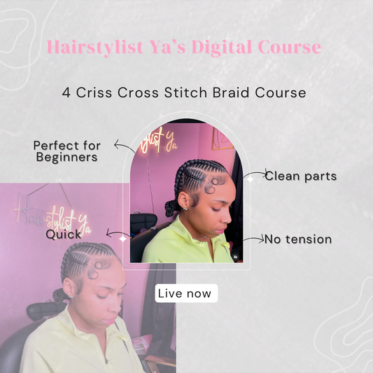 4 Criss Cross Stitch Braid Virtual Class